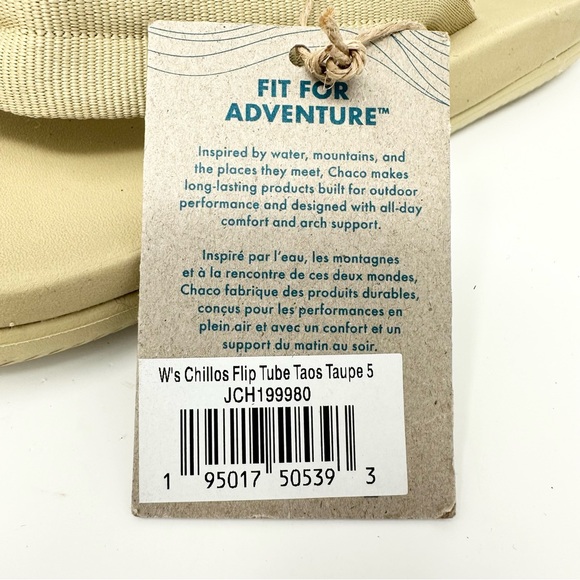 Chaco Chillos Flip Tube Flop Taos Taupe Sandals Womens Size 5 NWT - Picture 2 of 4